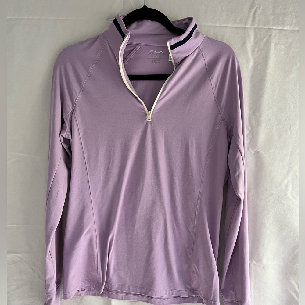 Ralph Lauren RLX Polo Golf 1/4 Zip Pullover Women's M Purple Performance
